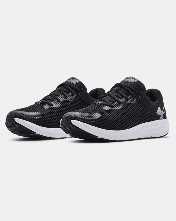 Men's UA Charged Pursuit 2 Big Logo Running Shoes, Black, pdpMainDesktop image number 3